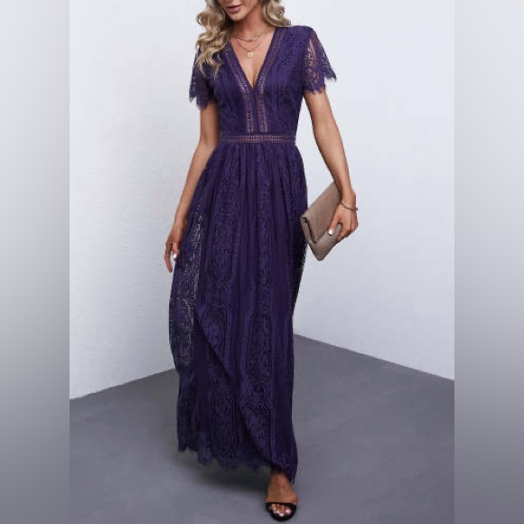 Fill Your Heart Lace Maxi Dress - Picture 1 of 8